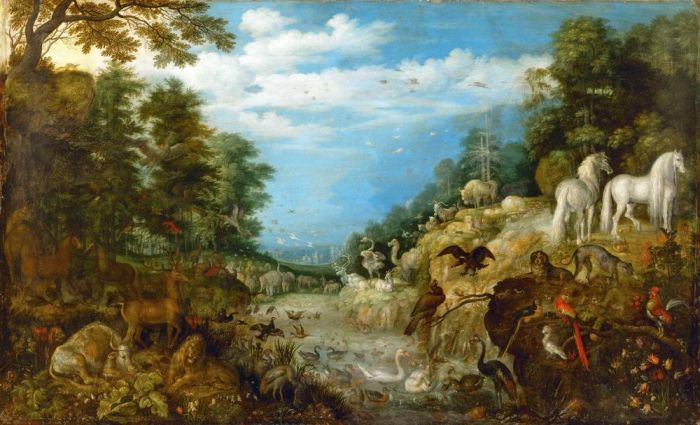 Landscape with animals. von 