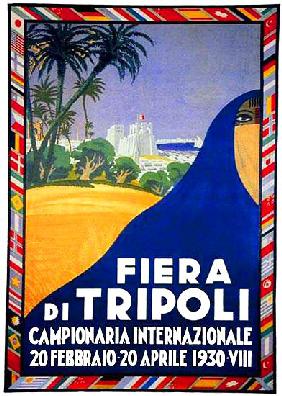 Libya / Italy: Advertising poster for the Fiera de Tripoli 1930
