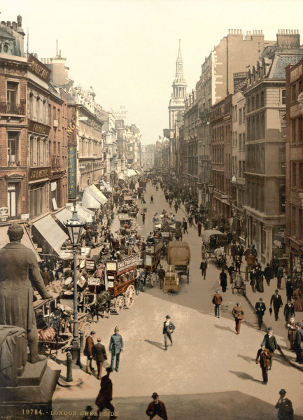 London,Cheapside,Photochrom um 1890 von 
