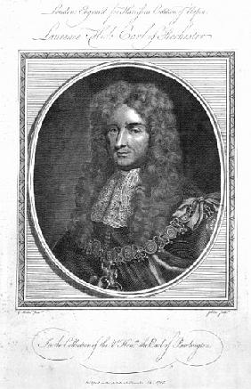 Laurence Hyde, 1st Earl of Rochester; engraved by John Goldar
