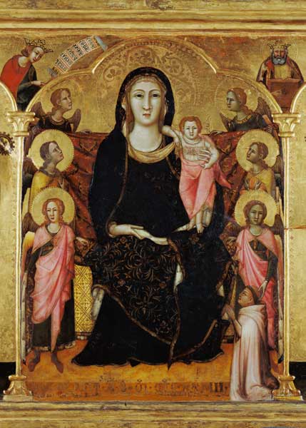 Madonna mit Kind, Engeln und Stifter von 