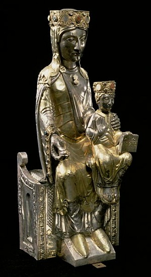 Madonna and Child Enthroned, statuette, French, 12th century (silver and gold) von 