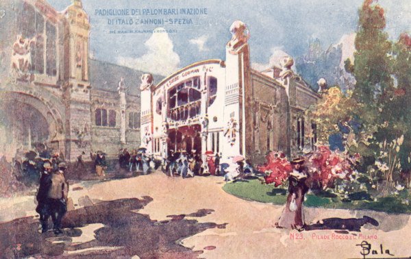 Mailand, Weltausstellung 1906, Postkarte von 