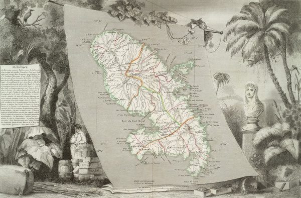Martinique, Landkarte 1856 von 
