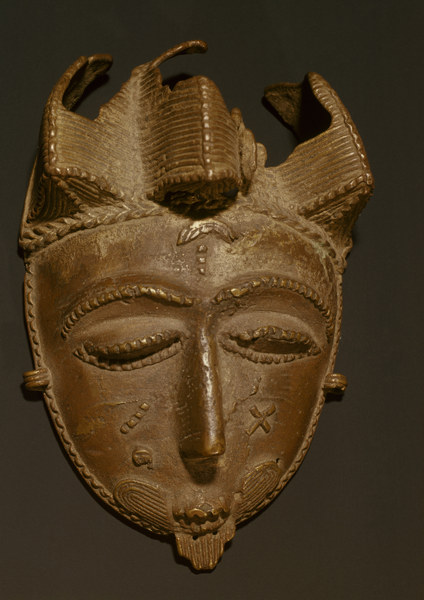 Maske, Baule, Elfenbeinkueste / Bronze von 
