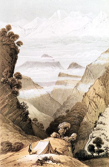 Mt. Kanchenjunga, Sikkim from Hooker''s Journal von 