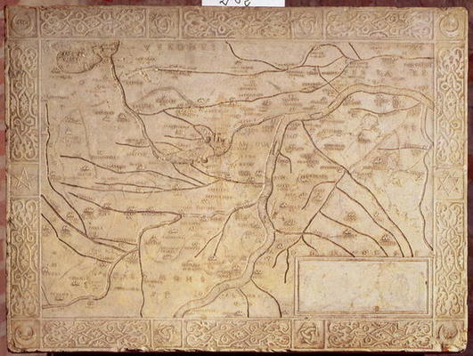 Map of the Mantuan territory, carved in low relief (marble) von 