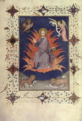 MS 11060-11061 Psalms of Penitence: Christ in Majesty, French, by Jacquemart de Hesdin (fl.1384-1409 von 