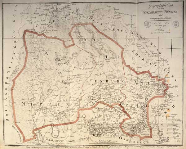 Niedersachsen, Landkarte von 1796 von 