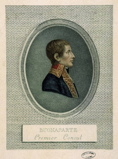 Napoleon Bonaparte / Punktierstich 1799 von 