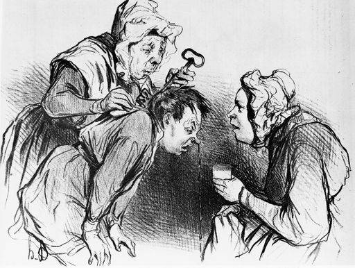 Nasenbluten / H.Daumier von 