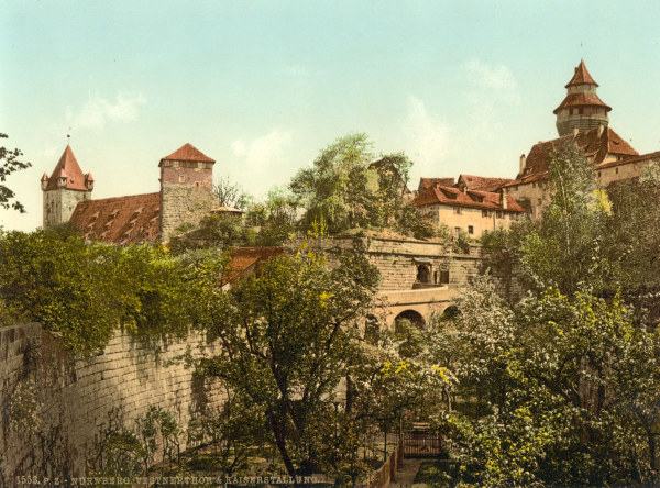 Nürnberg,Burg,Vestnertor, Kaiserstallung von 