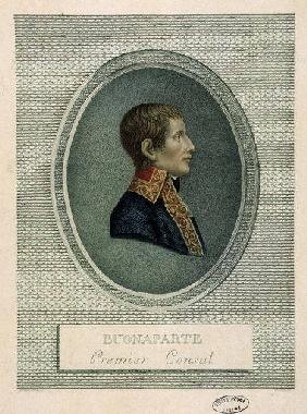 Napoleon Bonaparte / Punktierstich 1799