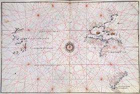 Nautical Chart of the Pacific Ocean and Central America, 16th century 20th