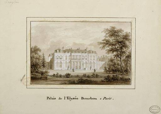 Paris, Elysee-Palast / Zeichnung 1828 von 