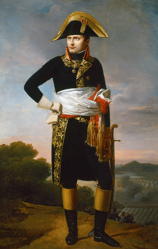 Portrait Of Napoleon, Standing Full Length, A Military Camp Beyond von 