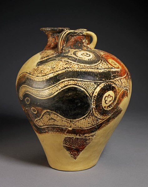 Pottery Jar with Octopus Design, Knossos, Crete, Late Minoan period II, c.1450-1400 BC (painted eart von 