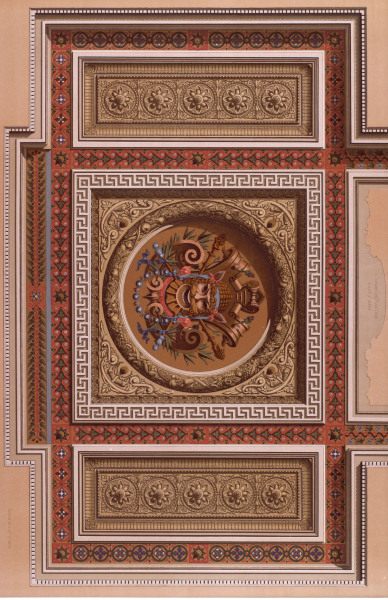 Paris,Opéra,Loggia,Detail der Decke von 