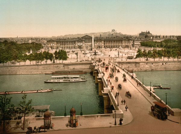 Paris,Pont- u. Place de la Concorde,Foto von 