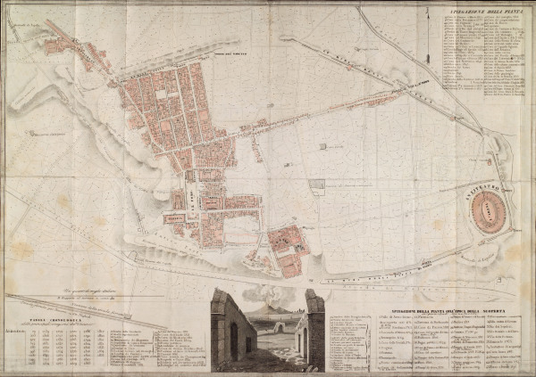 Pompeji, Plan 1838 von 
