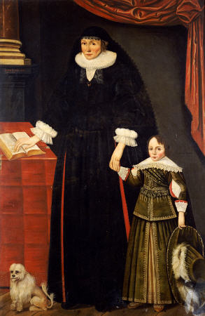Portrait Of A Lady & A Young Boy, Perhaps Anne Bonham & Her Son, Hugh von 