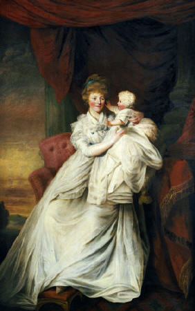 Portrait Of Eleanor, Countess Of Harborough, With Her Son Robert von 