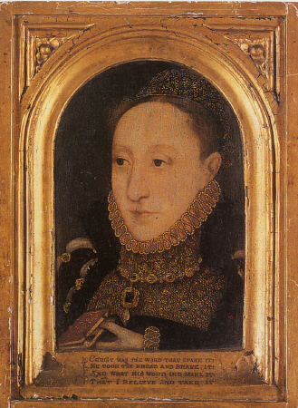 Portrait Of Queen Elizabeth I, Bust-Length, Holding A Prayer Book von 