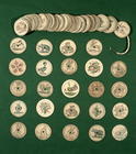Poker Chips, decorated with Animals and Birds, 18th century 20th