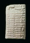 Prehistoric clay tablet with multiplication table, 1510