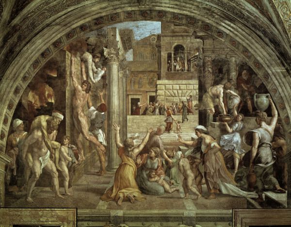 Raphael / The fire in the Borgo / c.1514 von 