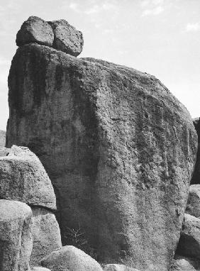 Rocks at Idar (b/w photo) 