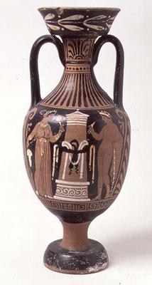 Red-figure amphora depicting a funerary stele, Apulian (pottery) von 