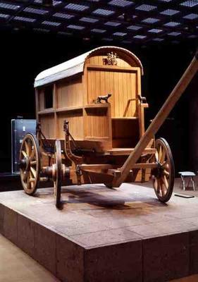 Replica of a Roman Wagon Decorated with Bronze Sculptures (photo) von 