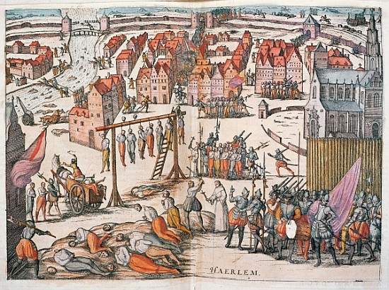 Spanish Soldiers killing Protestants in Haarlem, c.1567 von 