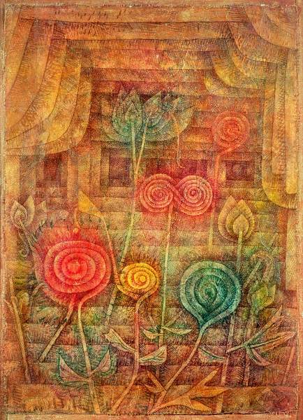 Spiral Flowers, 1926 (no 82) (w/c on primed gauze on wooden panel)  von 