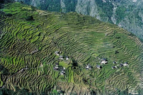 Step-fields north of Kathmandu (photo)  von 