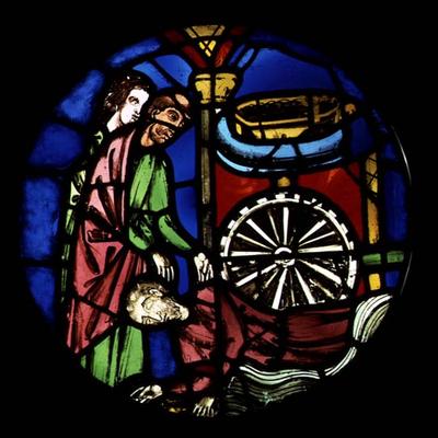 Scene from the Old Testament, 13th century (stained glass) von 