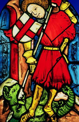 Stained glass of St. George, Southern German, 1400-10 von 
