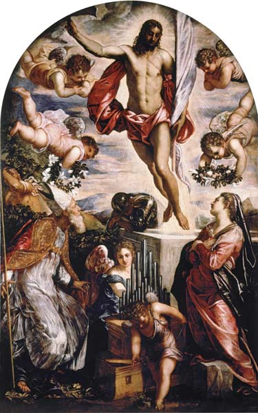 Tintoretto, Auferstehung Christi m.Hlgen von 