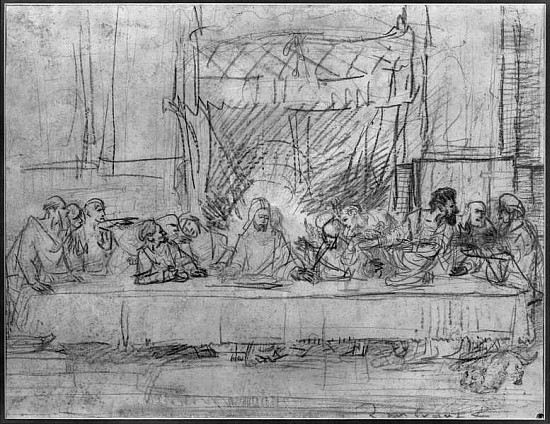 The Last Supper, after the fresco Leonardo da Vinci (1452-1519) c.1635 von 