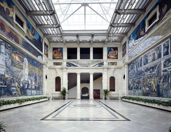 The Rivera Court with the Detroit Industry fresco cycle by Diego Rivera (1886-1957) 1932-33 von 