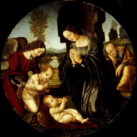 The Holy Family With The Infant Saint John The Baptist And An Angel In A Landscape von 