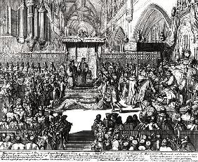 The Coronation of King George I (1660-1727) at Westminster Abbey, 31st October 1714