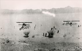 Two planes on the ground at Bardai, Chad, 6th December, 1930 (b/w photo) 