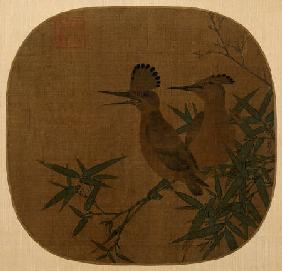 Two Birds On A Bamboo Branch