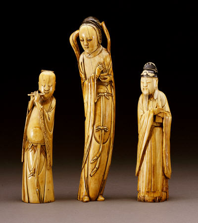 Three Ivory Figures Of Immortals von 