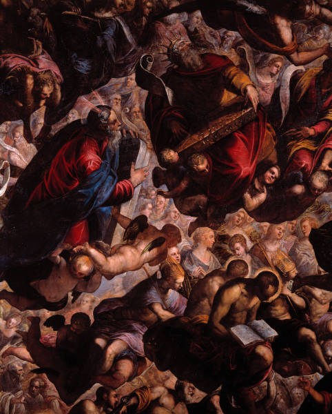 Tintoretto, Paradies, Ausschnitt von 