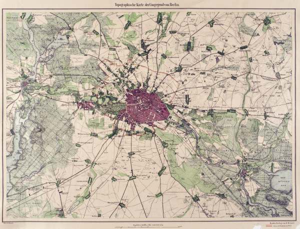 Topographische Karte d.Umgegend v.Berlin von 