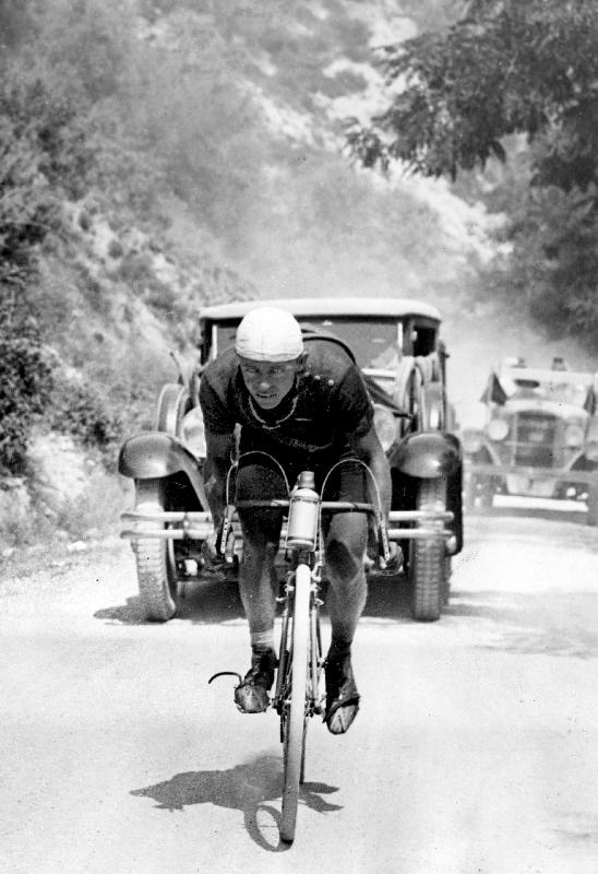Tour de France 1929, 13th leg Cannes/Nice on July 16 : Benoit Faure on the Braus pass von 