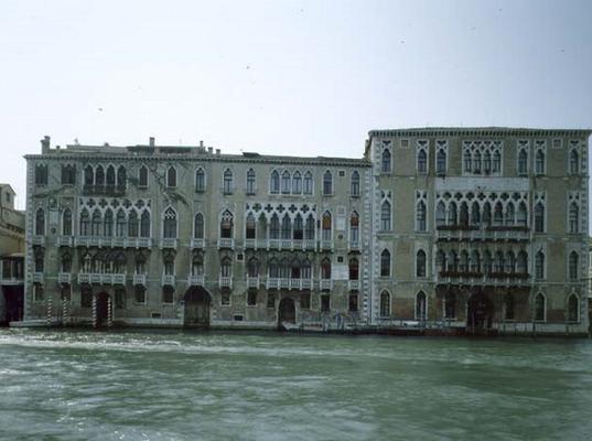 The Giustinian Palace and the Foscari Palace, on the Grand Canal, Venice, 15th century von 